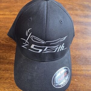 Black Flexfit Cap with Silver Logo 50th Anniversary Dirtbike Motorbike L-XL New